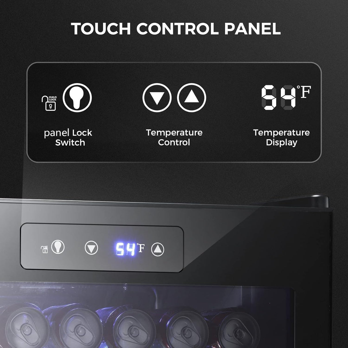 Kismile 4.5 Cu.ft Beverage Refrigerator and Cooler, 145 Can Mini Fridge Glass Door,Digital Temperature Display for Soda, Beer or Wine, Small Drink Dispenser Cooler for Home, Office or Bar(Black) Kismile