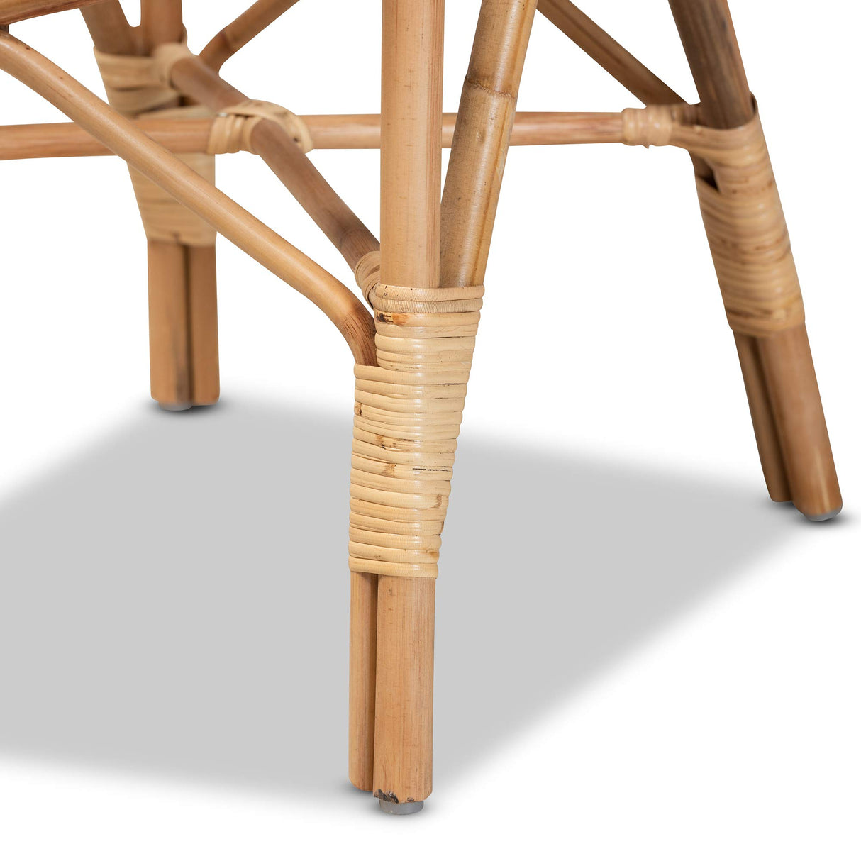 bali & pari Sheraton Modern and Contemporary Light Honey Rattan Dining Chair bali & pari