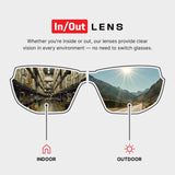 NoCry Tinted Safety Glasses for Men and Women with Anti-Fog and Scratch Resistant Wrap-Around Lenses — Adjustable Temples and Nose Pads — 100% UV Resistant, ANSI Z87.1 Certified Protective Eyewear NoCry