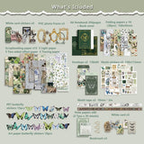 Diuhofart Scrapbook Kits for Adults Women, Aesthetic Stationery Scrap Booking Supples Kit with A6 Grid Notebook for Junk Journal Supplies, DIY Paper Craft Art Materials Diuhofart