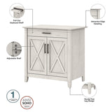 Bush Furniture Salinas 5 Shelf Bookcase in Ash Brown, Tall Bookshelf, Large Book Shelf for Living Room, Home Office, or Entryway Bush Furniture