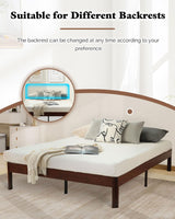 14 inch Sturdy Heavy Duty Wood Bed Frames with Wooden Slats, Full Size Platform Bed Frame, Natural Classic Design, Easy Set Up, No Box Spring Needed, Storage Space Under-Bed (Full) Generic