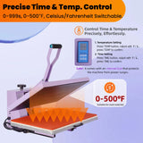 16x24 Heat Press Machine for T Shirts,1.8-2kw, Slide Out Sublimation Heat Transfer Press Suitable for Family, Small Business, or Industrial Use. (Purple, 16x24 Manual) Eonvest