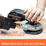 MAXXT 20V Random Orbital Sander, 7-Speed Cordless Sander, 5-Inch Backing Plate 4,000-10,000 rpm High-Performance Woodworking Dust Removal System MAXXT