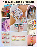 Mio Angle Bracelet Making Kit for Beginner 5000Pcs Preppy Polymer Friendship Bracelet Making with Charms Kit for Jewelry Making DIY Arts and Crafts Birthday Gifts Toys for Kids Age 6-13 Mio Angle