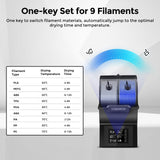 Filament Dryer Box, SH02 Dry Box Filament Sealed Storage Box 3D Printer 2 Spools Holder with PTC Fast Heater, Filament Dehydrator with Touch Screen Compatible with PLA PETG TPU ABS 1.75/2.85mm Comgrow