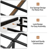 madeslves Farmhouse King Size Wooden Bed Frame with Headboard, Boho Platform Bedframe, Sturdy Metal Slats Support, No Box Spring Needed, Noisy Free, Easy Assembly, White madeslves