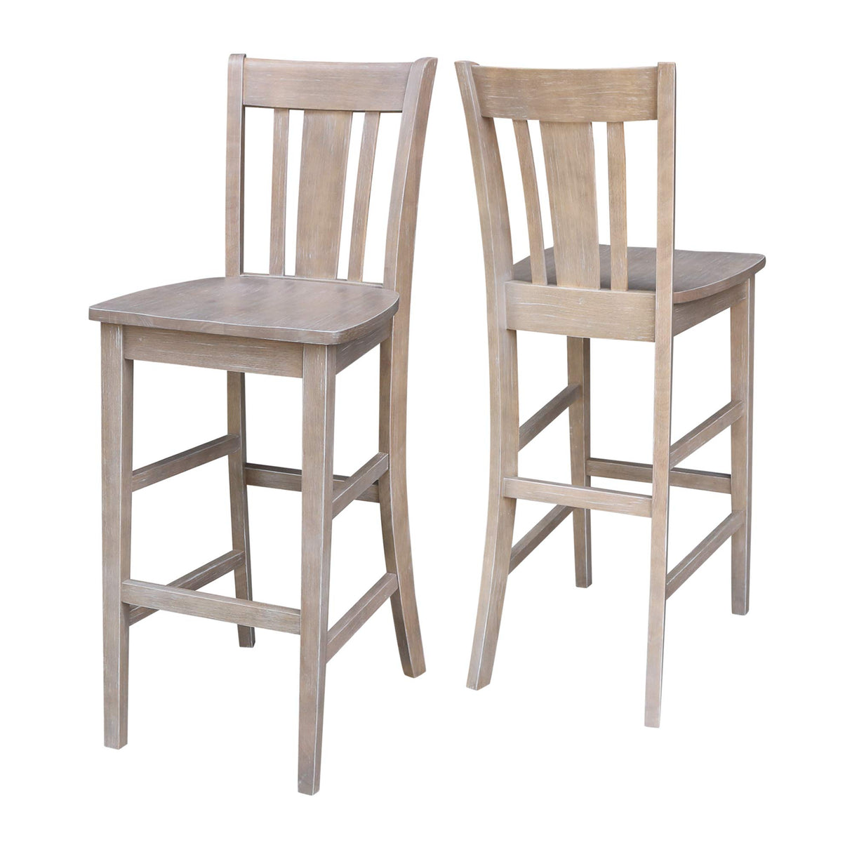 International Concepts San Remo Bar Height Stool, Washed Gray Taupe IC International Concepts