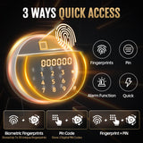 KAER 20 Fireproof Gun Safe - Biometric Gun Safe for Rifles and Pistols Fire Proof Large Rifle Safe Long Gun Cabinet for Shotguns with Digital Keypad, Removable Gun Racks, Pistol Pockets KAER