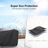 Patio Furniture Set Cover Waterproof, Mrrihand Outdoor Sectional Sofa Set Cover Heavy Duty 600D Table and Chair Set Cover 107" L×81" W×27.9" H Mrrihand