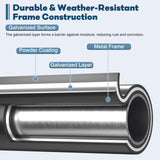 Yalissey Outdoor Lounge Chairs, Pool Lounge Chairs Set of 2, Outdoor Chaise Lounge with Adjustable Backrest & Cup Holder,Khaki Yalissey