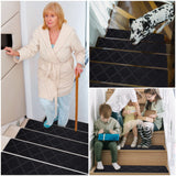 Stair Treads for Wooden Steps 15pcs - 8x30in Carpet Stairs Runner Indoor Non-Slip Stair Mats for Kids Elders and Pets Gmonby