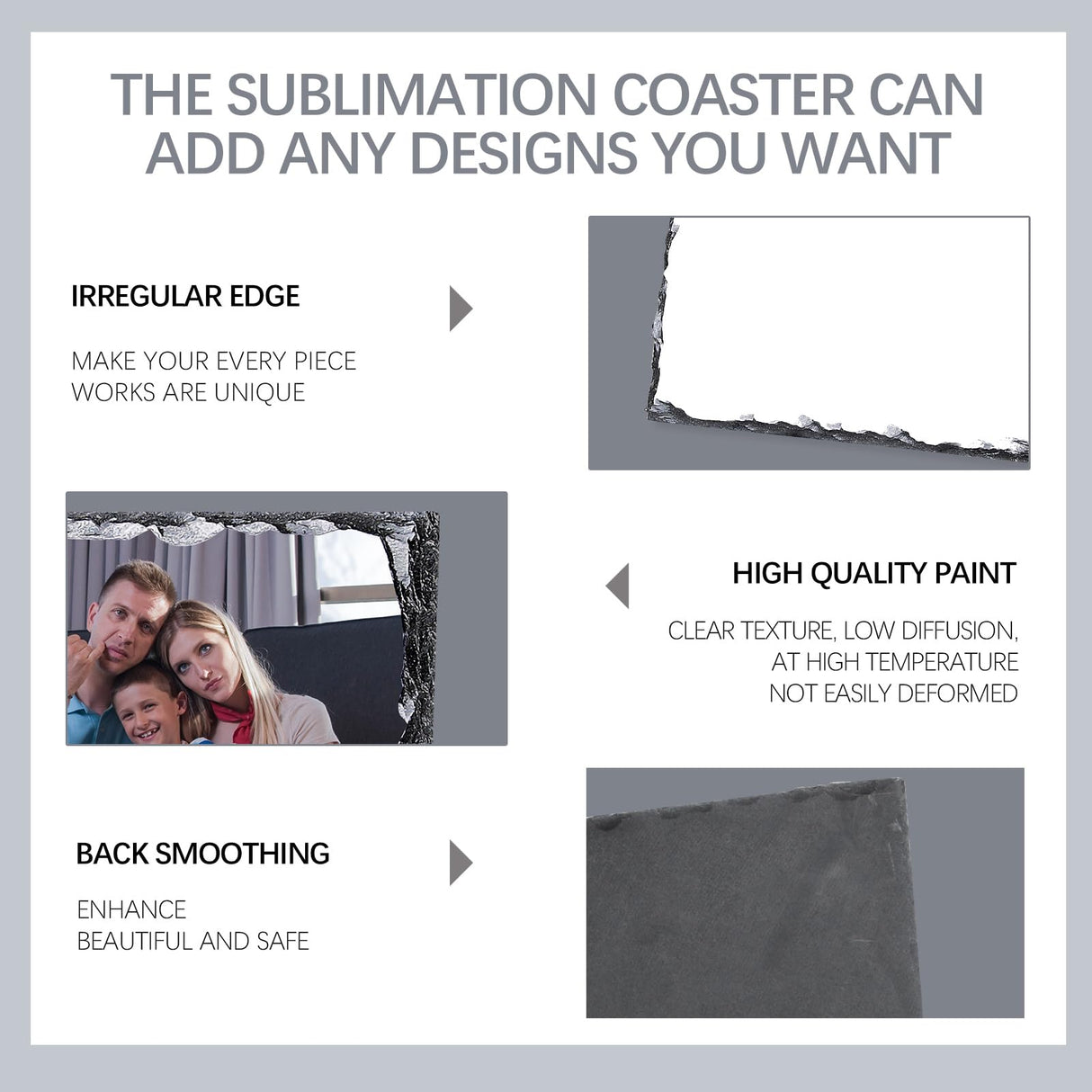 6 Pcs Sublimation Slate Blanks 5.9 x 7.8 inch Picture Frame Heat Transfer Rock Photo Plaque with DIY Custom Stone Slate Display Stand Christmas Decoration for Desktop Souvenir OKBA