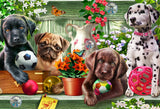 Garden Puppies Jigsaw Puzzle 100 Piece by Vermont Christmas Company - Large, Interlocking Pieces - Unique, Randomly Shaped Pieces - Perfect for Kids and Seniors Vermont Christmas Company