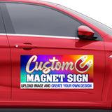 2pc 18x24" Custom Full Color Magnetic Car Signs, Ready in One Day for Business Advertising and Vehicle Promotion, Logo for Your Car Van Truck WoodArtSupply