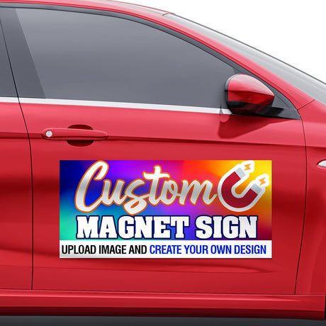 2pc 18x24" Custom Full Color Magnetic Car Signs, Ready in One Day for Business Advertising and Vehicle Promotion, Logo for Your Car Van Truck WoodArtSupply