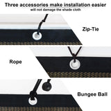 KANAGAWA 90% Sun Shade Cloth 10'X 10' Outdoor Pergola Shade Cover Canopy with Grommets UV Block Privacy Screen for Patio, Backyards, Outdoor, Carport, Garden, Mocha KANAGAWA