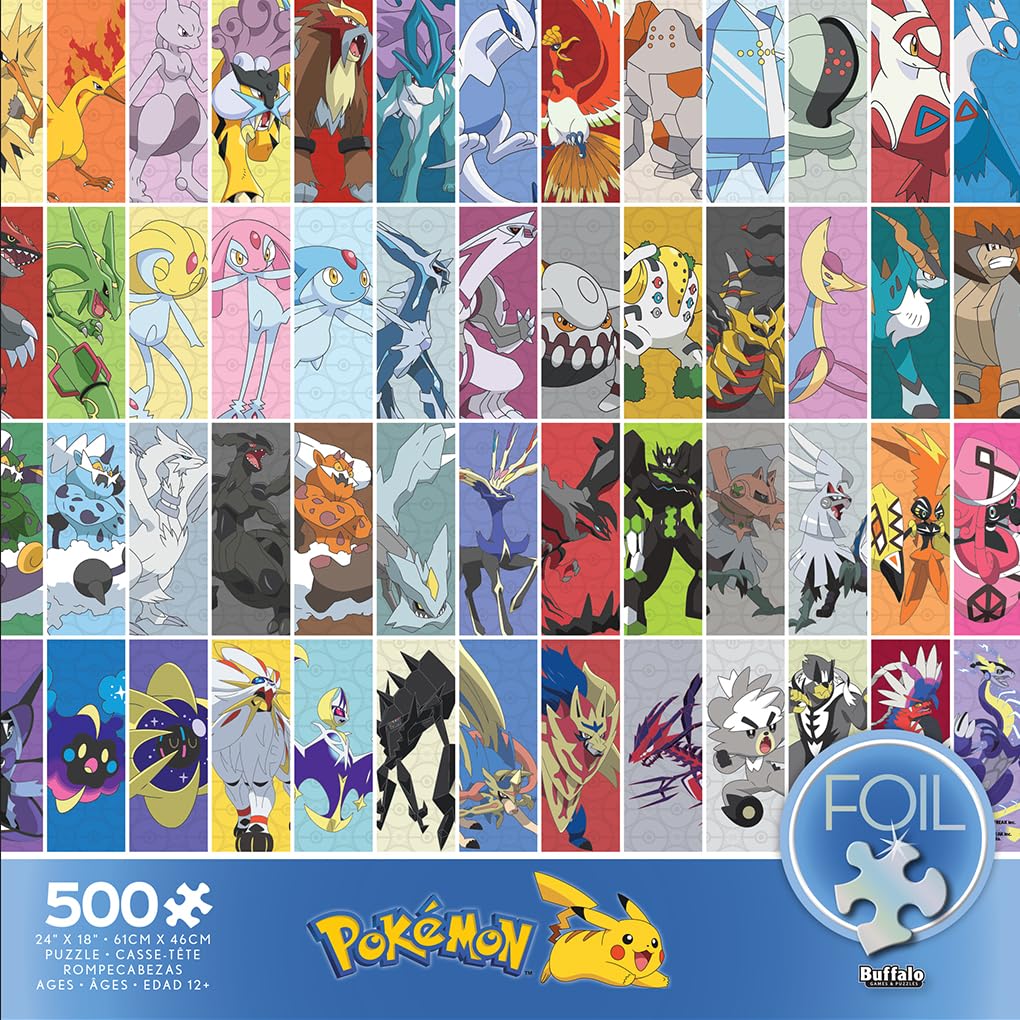 Buffalo Games - Foil Puzzle - Pokémon - Legendary - 500 Piece Jigsaw Puzzle Buffalo Games