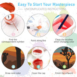 6 Pack Paint by Numbers Kit for Adults Beginners - 10x14 Inch National Park Adult Paint by Number Kits on Canvas, DIY Acrylic Oil Number Painting Kits for Adults, Perfect for Gift Home Decor Offito