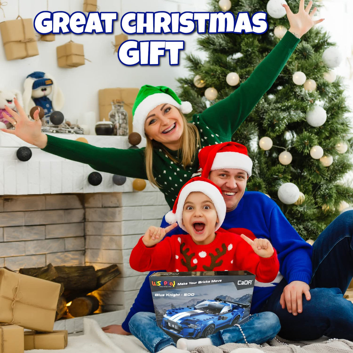 WISEPLAY Build Your Own RC Car Kit for Kids | 325-Pieces STEM Building Toys for Boys and Girls | Perfect Christmas & Birthday Gift for 6-10 Year Olds (Blue) WISEPLAY