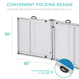 Best Choice Products 6x3ft Portable Ping Pong Table, Mid-Size Folding Indoor Outdoor Table Tennis w/ 2 Paddles, 4 Balls Included, Carrying Bag - Blue Best Choice Products