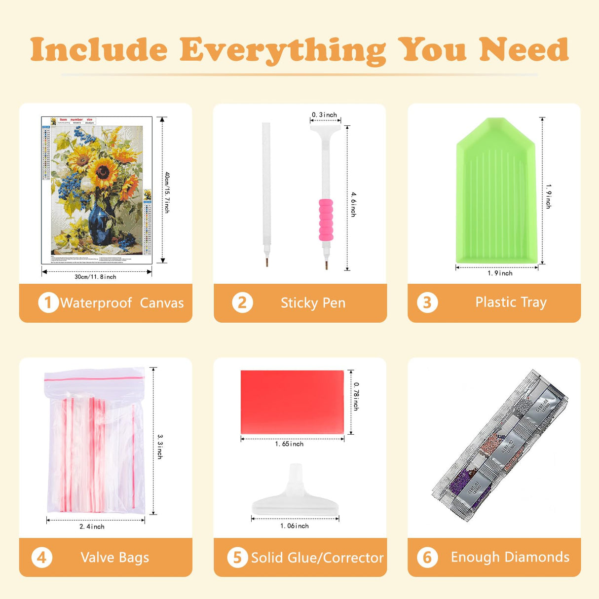 SENQAO Sunflowers Diamond Art Kits for Adults, Full Drill Diamond Dots Paintings for Beginners, Round 5D Paint with Diamonds Pictures Gem Art Painting Kits DIY Adult Crafts Kits 12x16inch SENQAO