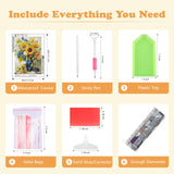 SENQAO Sunflowers Diamond Art Kits for Adults, Full Drill Diamond Dots Paintings for Beginners, Round 5D Paint with Diamonds Pictures Gem Art Painting Kits DIY Adult Crafts Kits 12x16inch SENQAO