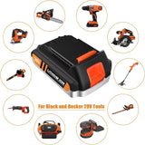 Leisuda 2 Pack 20V 3.0Ah Battery LBXR20 Compatible for Black and Decker 20V Lithium Battery LBXR20 LB20 LBX20 LB2X4020 LBXR20B-2 LBXR2020-OPE Compatible for Black Decker 20V Power Tools Leisuda