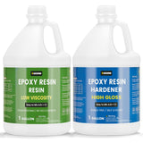 TAKIMO 2 Gallon Crystal Clear Resin Kit,No Bubble & Not Yellowing Epoxy Resin for Coating, Casting, Table Top,DIY, Bar Top, River Tables, Resin Art, Wood with High Gloss Finish TAKIMO