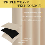 NICETOWN Room Darkening Window Shade and Blind - (Biscotti Beige Color) Light Reducing & Privacy Protection Blackout Short Curtain/Drape/Drapery for Kid's Bedroom, 52x63 inches, 1 Piece NICETOWN