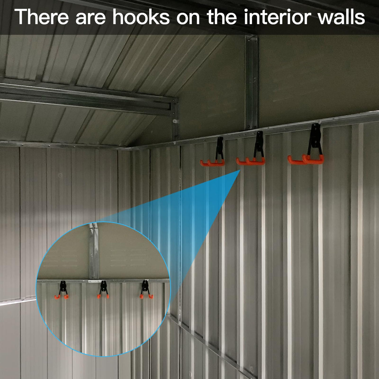 Jintop 10x12 FT Metal Garden Sheds,Outdoor Storage Shed with Waterproof Roofs and Lockable Doors,Clearance Tool House w/Punched Vents,Aluminum Frames Box for Storing Bicycles,Lawnmowers,Dark-Grey Jintop