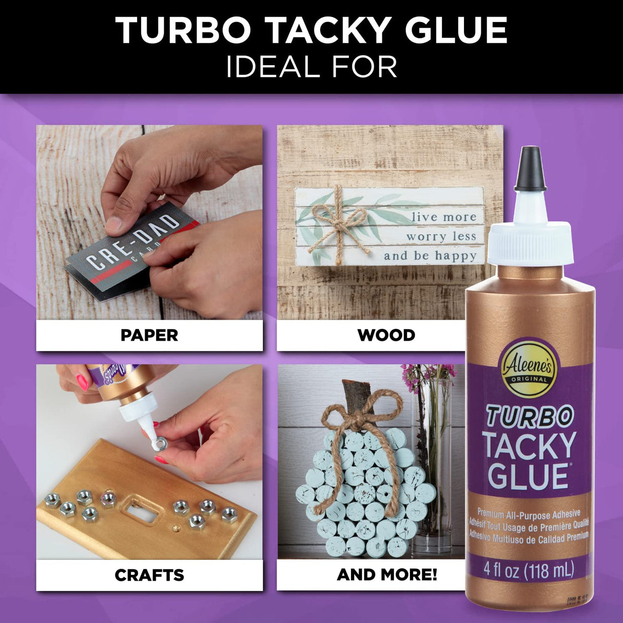 Aleene's 29682 All Purpose Turbo Tacky Glue, 4-Ounce Aleene's