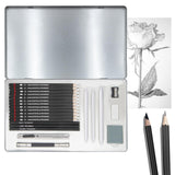 Wonwood_direct Professional Drawing Set Sketch Pencils Kit, 23 Pack Drawing Pencil, Charcoal, Graphite Pencils for Artists Beginner, Ideal for Sketching, Shading Wonwood_direct