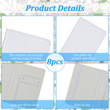 Yeaqee 8 Pcs Sublimation Passport Holder Covers PU Leather Heat Transfer Card Travel Wallet DIY Blank Holder Cover for Passport Business Cards Credit Cards (White) Yeaqee