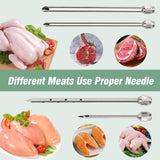 Tri-Sworker Meat Injector Syringe for Smoking with 4 Marinade Flavor Food Injector Needles, Ideal to Injector Marinades for Meats, Turkey, Brisket, Beef; 2-OZ Capacity Tri-Sworker