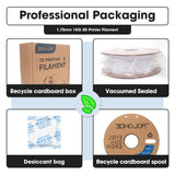 3DHoJor PLA Pro Filament 1.75mm White,PLA Plus Filament, Odor Free, Clog Free 3D Printer Filament,1kg Cardboard Spool (2.2lbs), Dimensional Accuracy +/- 0.03 mm, Fit Most FDM 3D Printer 3DHoJor