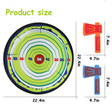Liberty Imports Foam Axe Throwing Game - Indoor Outdoor Toy Lumberjack Hatchet Toss Ax Game with 4 Foam Axes, One 22” Easy Fold Target for Kids and Adults Liberty Imports