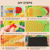 WSLWXSHM Diamond Painting Kits for Adults Truck, Round Full Drill Diamond Art Kits, 5D DIY Paint with Diamonds Crafts for Home Wall Decoration Gifts 12×12Inch, Flower WSLWXSHM