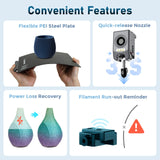 Flashforge Adventurer 5M Pro 3D Printer with Extra 1KG ASA Sky Blue Filament FLASHFORGE