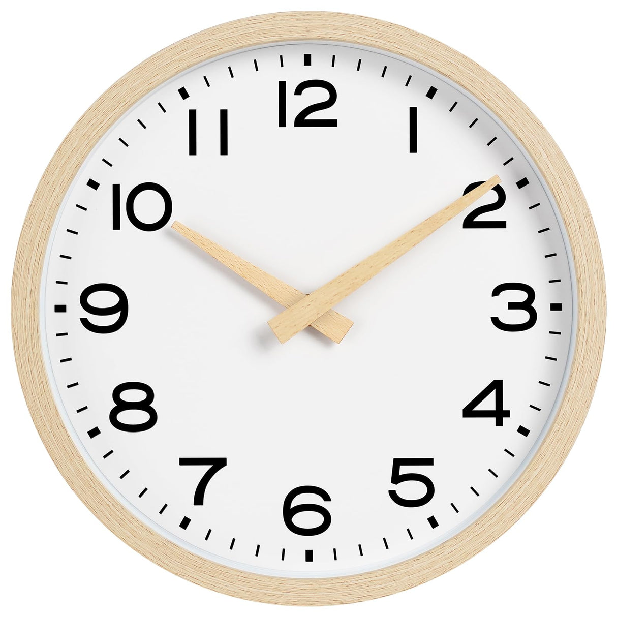 AKCISOT Wall Clock,Boho Kitchen 10 Inch Wall Clocks Battery Operated Non Ticking,Silent Modern Clock Decorative for Bedroom,Office,Bathroom,Living Room,Home (Wood Grain) AKCISOT
