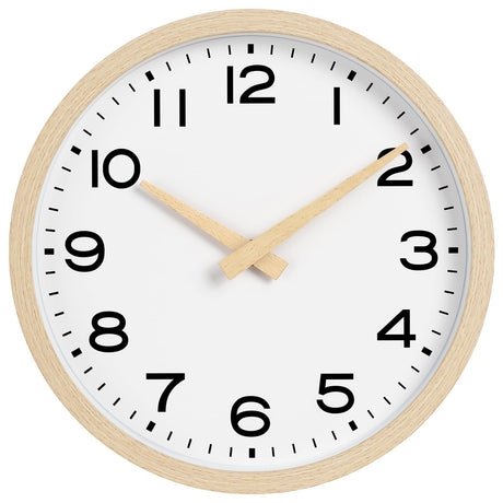 AKCISOT Wall Clock,Boho Kitchen 10 Inch Wall Clocks Battery Operated Non Ticking,Silent Modern Clock Decorative for Bedroom,Office,Bathroom,Living Room,Home (Wood Grain) AKCISOT
