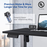 SohoTeco Motorized Standing Desks, Electric Stand Up Desk with Ultra Stable Construction and Cable Management,Adjustable Height Desk with Memory Preset Design for Home Office Use 48x24 in Black SohoTeco