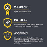 Char-Broil® Patio Bistro® TRU-Infrared™ Electric Grill, Red – 20602109 Char-Broil