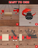 Bench Dog Clamp 3/4 inch Dog Hole Clamp Up to 155 Lbs Clamping Force, Quick Clamp and Release Wood Clamps, Bench Dogs Clamps for Woodworking (2 Pack) Houselife