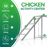 Chicken Coop, Chicken Perches with Swing, Chicken Roosting Bars, Chicken Run Accessories Toy, Wooden Chicken Ladder for Pet's Healthy & Happy, Sturdy and Easy to Clean, Suitable for Backyard Farm Nandae