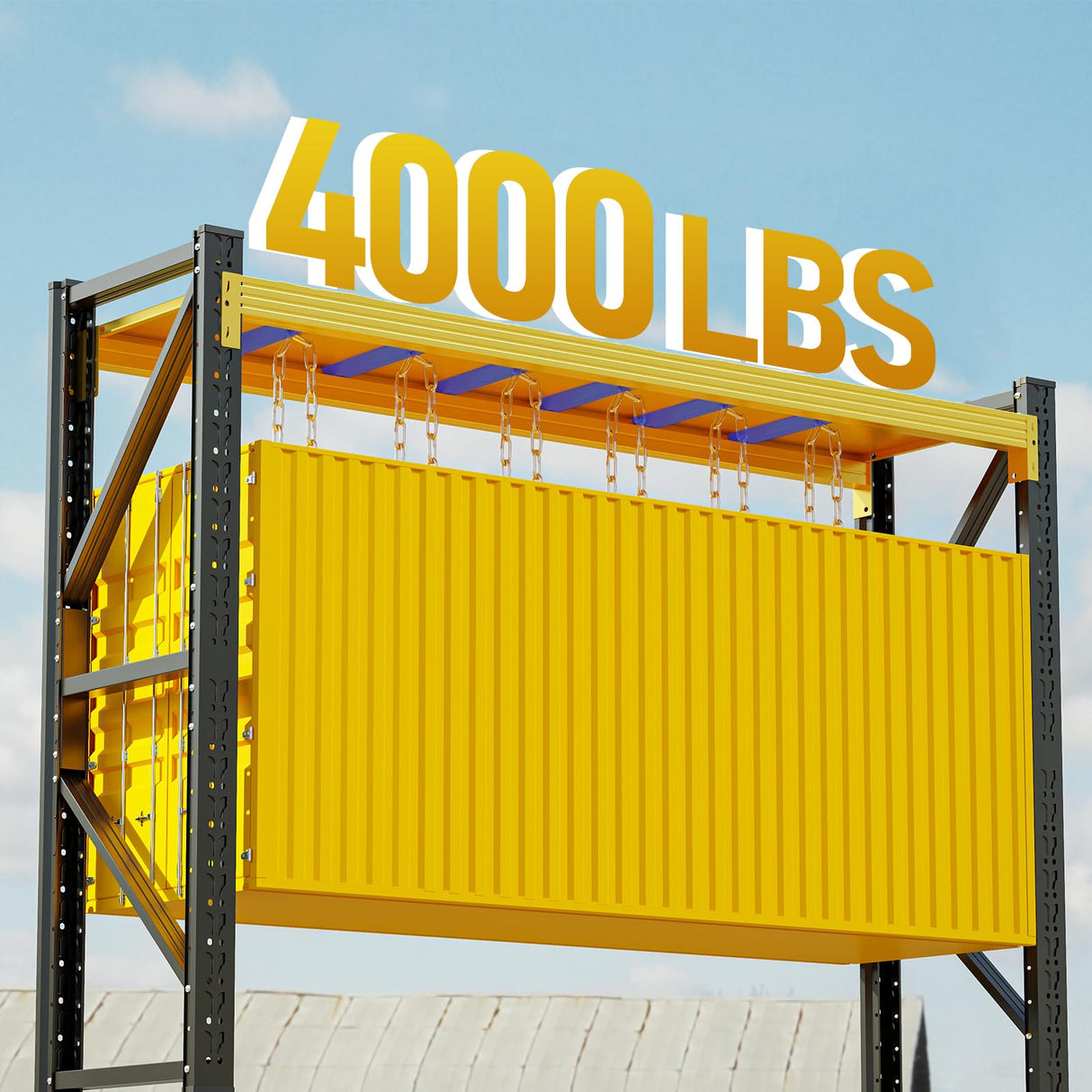 IYANEN 4000LBS Storage Shelves Heavy Duty, 48" W Metal Garage Shelving Units, 4 Tier Adjustable Shelf, Garage Storage Shelves Rack, Industrial Shelving for Warehouse, Basement,48" W x 20" D x 79" H IYANEN