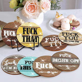 8 PCS Funny Diamond Art Coasters Kits with Holder - DIY Farmhouse Rustic Coasters for Beginners, Adults, Kids clothmile