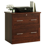 Realspace® 29-7/16"W x 18-1/2"D Lateral 2-Drawer File Cabinet, Mulled Cherry Realspace