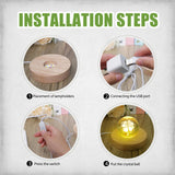 Olutacot 10 Pcs Wooden LED Display Bases Round Wood Display Lighted Bases for Glass Art LED Lighted Display Stand Bases for 3D Crystal Ball Room Office Home Decor Olutacot