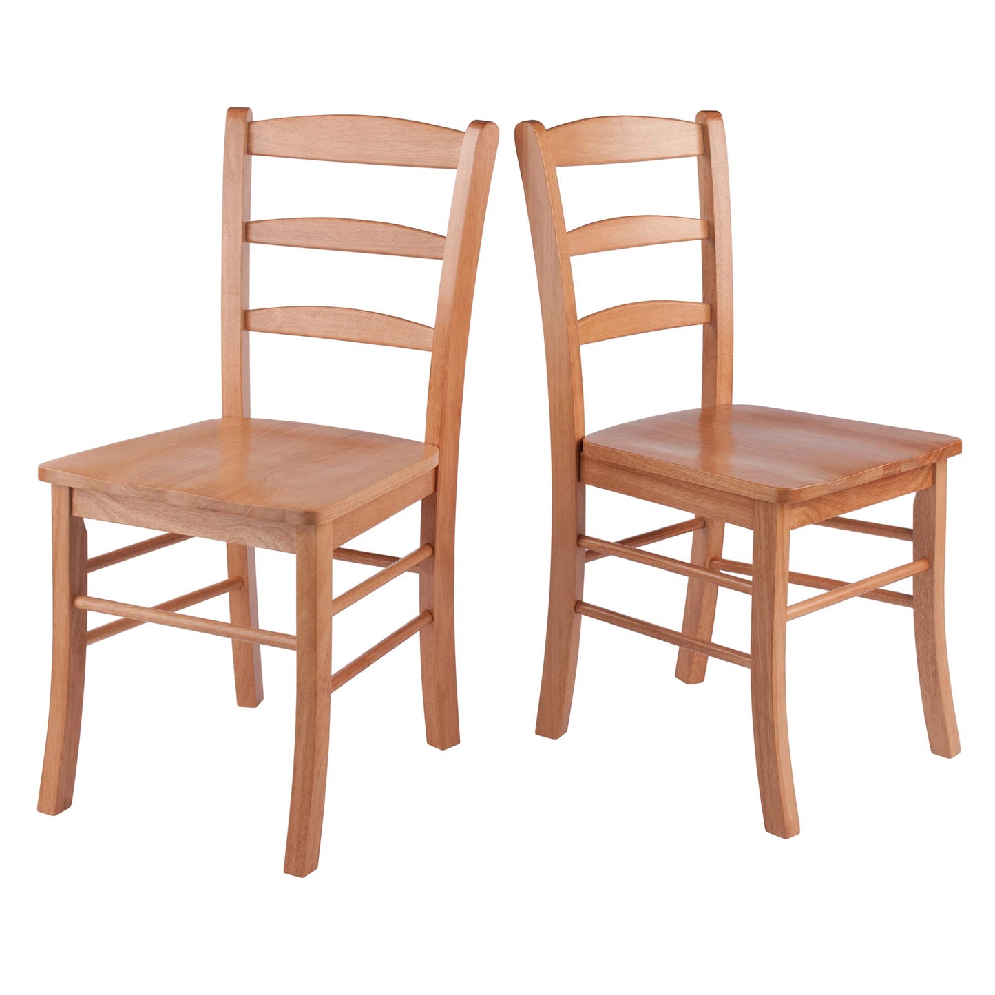 Winsome Wood Ladder Back Chair, Light Oak, 2 Pieces (34232), FURNITURE